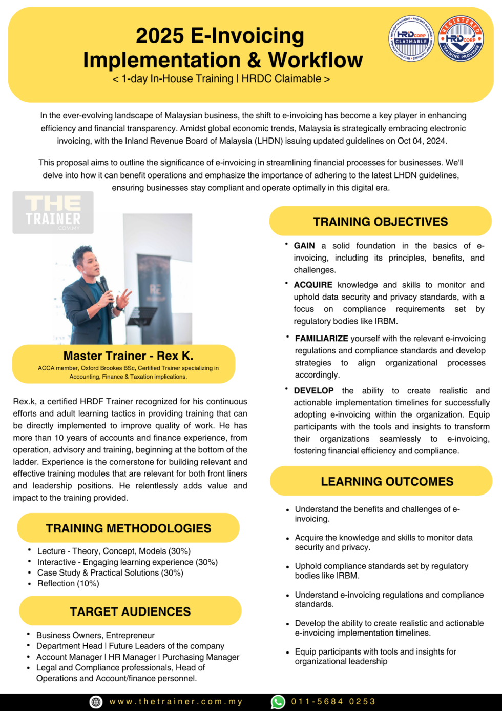 Rex Inoice E-Invoice By Rex - Asia Trainer Circle Academy
